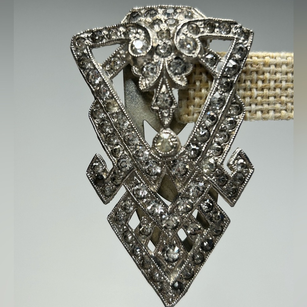 Vintage Rhinestone Art Deco Dress Clip